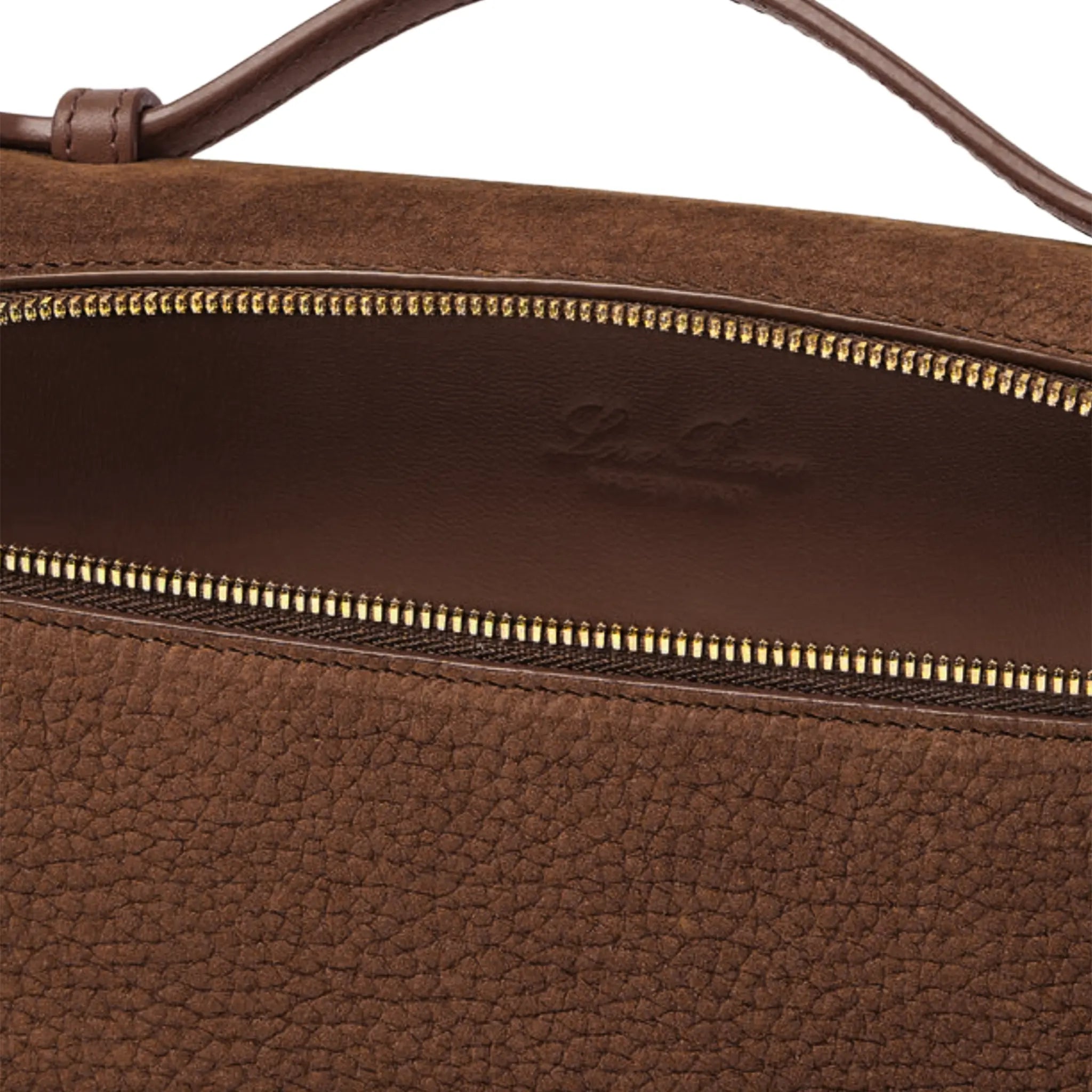 Detailed View of Loro Piana Extra Pocket L19 Calfskin Brown Sun Gold Shoulder Bag FAP6658_B5OA